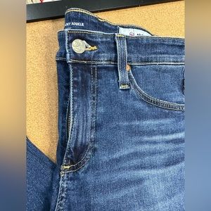AG ADRIANO GOLDSCHMIED Farrah High Waist Raw Hem Ankle Skinny Jeans